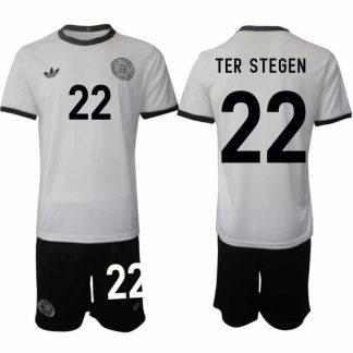 Köp Tyskland Herr Hemmatröja 2025/26 Marc-André ter Stegen 22 Fotbollsställ Kortärmad (+ Korta byxor) – Tysklands 125-årsjubileumskit