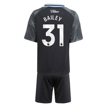 Aston Villa Barn Bortatröja 2025/26 Leon Bailey #31 Fotbollsställ med Shorts