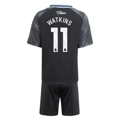 Aston Villa Barn Bortatröja 2025/26 Ollie Watkins #11 Fotbollsställ med Shorts