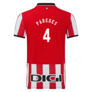 Athletic Bilbao Herr Hemmatröja 2025/26 Aitor Paredes #4 Kortärmad Billig Fotbollströja