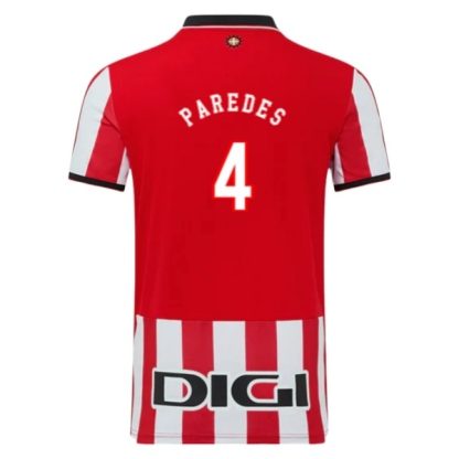 Athletic Bilbao Herr Hemmatröja 2025/26 Aitor Paredes #4 Kortärmad Billig Fotbollströja
