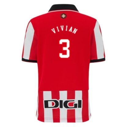 Athletic Bilbao Herr Hemmatröja 2025/26 Dani Vivian #3 Kortärmad Billig Fotbollströja