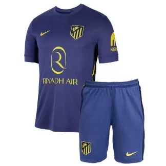 Atlético Madrid Barn Bortatröja 2025/26 Kortärmad Fotbollsställ med Shorts