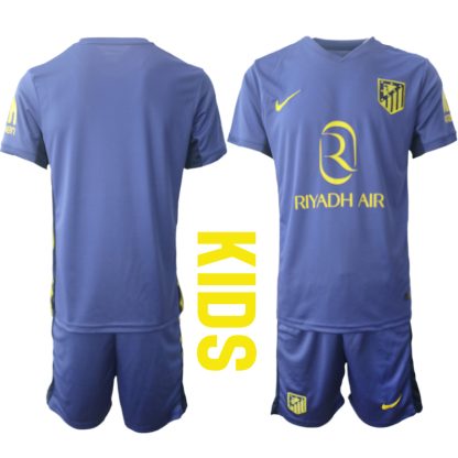 Atlético Madrid Bortaställ Barn 2025/26 – Kortärmad Fotbollströja + Shorts