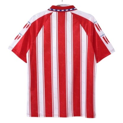 Atlético Madrid Herr Hemmatröja Retro 1994-1995 Kortärmad Billig Fotbollströja-1
