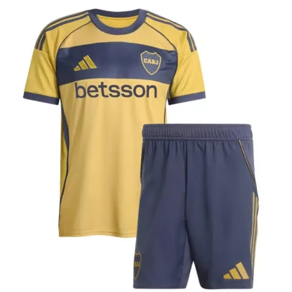 Boca Juniors Barn Bortatröja 2025/26 Kortärmad Fotbollsställ med Shorts