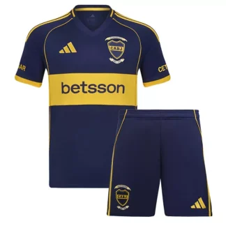 Boca Juniors Barn Hemmatröja 2025/26 Kortärmad Fotbollsställ med Shorts