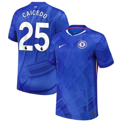 Chelsea Herr Hemmatröja 2025/26 Moisés Caicedo #25 Kortärmad Billig Fotbollströja