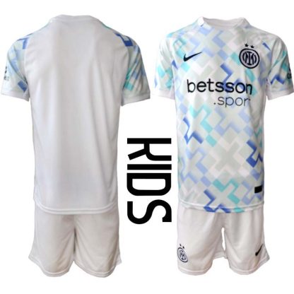 Inter Milan Barn Bortaställ 2025/26 Kortärmad Tröja + Shorts