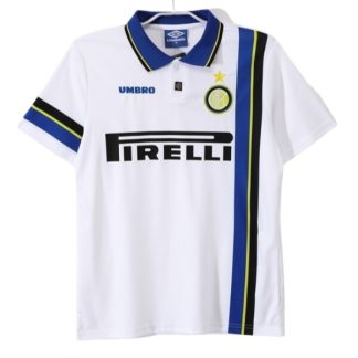 Inter Milan Herr Bortatröja Retro 1997-1998 Kortärmad Fotbollströja