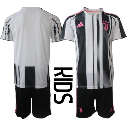 Juventus Barn Hemmatröja 2025/26 Kortärmad Fotbollsställ med Shorts