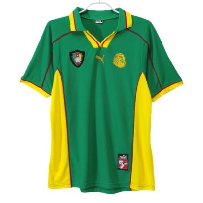 Kamerun Herr Hemmatröja Retro 1998-1999 Kortärmad Billig Fotbollströja