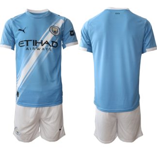 Manchester City Hemmatröja 2025/2026 Herr Fotbollsställ med Shorts