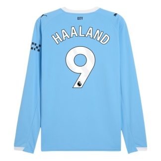 Manchester City Herr Hemmatröja 2025/26 Erling Haaland #9 Långärmad Billig Fotbollströja