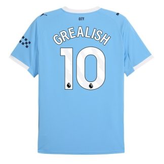 Manchester City Herr Hemmatröja 2025/26 Jack Grealish #10 Kortärmad Billig Fotbollströja