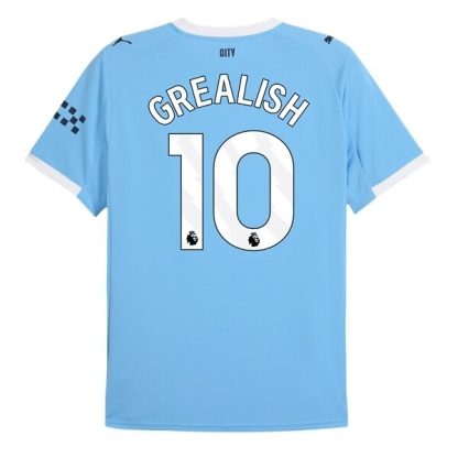 Manchester City Herr Hemmatröja 2025/26 Jack Grealish #10 Kortärmad Billig Fotbollströja
