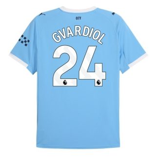 Manchester City Herr Hemmatröja 2025/26 Joško Gvardiol #24 Kortärmad Billig Fotbollströja