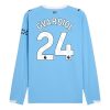 Manchester City Herr Hemmatröja 2025/26 Joško Gvardiol #24 Långärmad Billig Fotbollströja