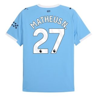 Manchester City Herr Hemmatröja 2025/26 Matheus Nunes #27 Kortärmad Billig Fotbollströja