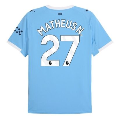 Manchester City Herr Hemmatröja 2025/26 Matheus Nunes #27 Kortärmad Billig Fotbollströja