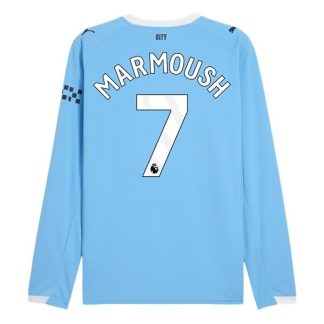 Manchester City Herr Hemmatröja 2025/26 Omar Marmoush #7 Långärmad Billig Fotbollströja