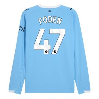 Manchester City Herr Hemmatröja 2025/26 Phil Foden #47 Långärmad Billig Fotbollströja