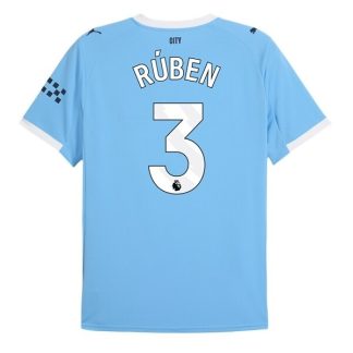 Manchester City Herr Hemmatröja 2025/26 Ruben Dias #3 Kortärmad Billig Fotbollströja