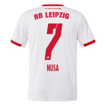 RB Leipzig Herr Hemmatröja 2025/26 Antonio Nusa #7 Kortärmad Billig Fotbollströja