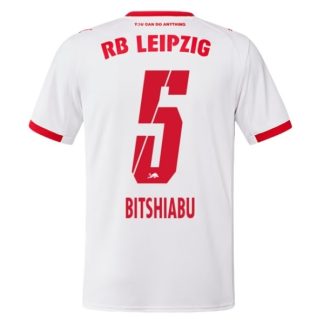 RB Leipzig Herr Hemmatröja 2025/26 El Chadaille Bitshiabu #5 Kortärmad Billig Fotbollströja