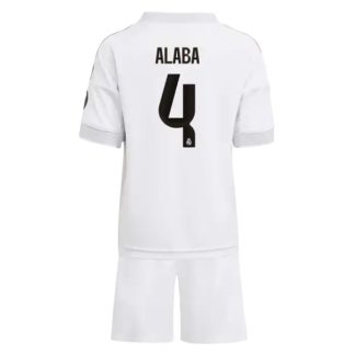 Real Madrid Barn Hemmatröja 2025/26 David Alaba #4 Fotbollsställ med Shorts