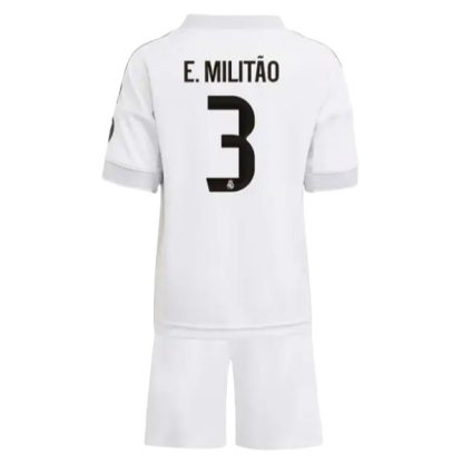 Real Madrid Barn Hemmatröja 2025/26 Éder Militão #3 Fotbollsställ med Shorts