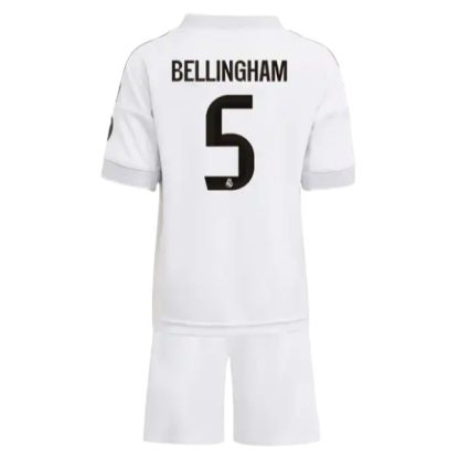 Real Madrid Barn Hemmatröja 2025/26 Jude Bellingham #5 Fotbollsställ med Shorts