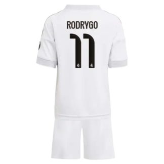 Real Madrid Barn Hemmatröja 2025/26 Rodrygo #11 Fotbollsställ med Shorts