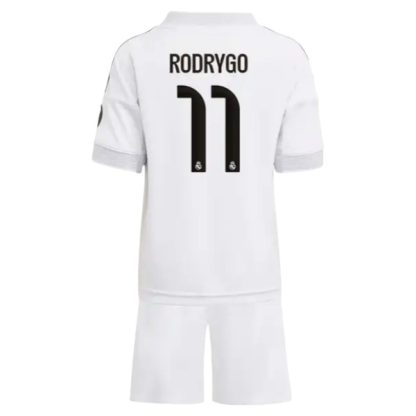 Real Madrid Barn Hemmatröja 2025/26 Rodrygo #11 Fotbollsställ med Shorts