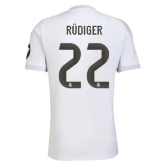 Real Madrid Herr Hemmatröja 2025/26 Antonio Rüdiger #22 Kortärmad Billig Fotbollströja