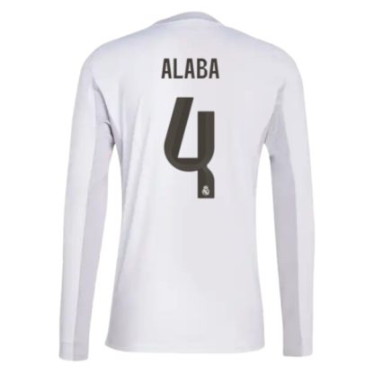 Real Madrid Herr Hemmatröja 2025/26 David Alaba #4 Långärmad Billig Fotbollströja
