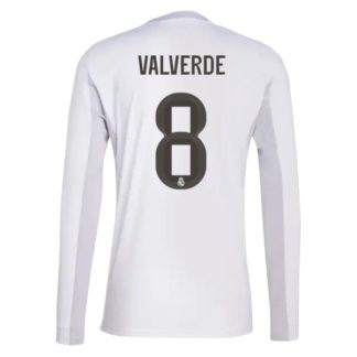 Real Madrid Herr Hemmatröja 2025/26 Federico Valverde #8 Långärmad Billig Fotbollströja