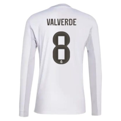 Real Madrid Herr Hemmatröja 2025/26 Federico Valverde #8 Långärmad Billig Fotbollströja