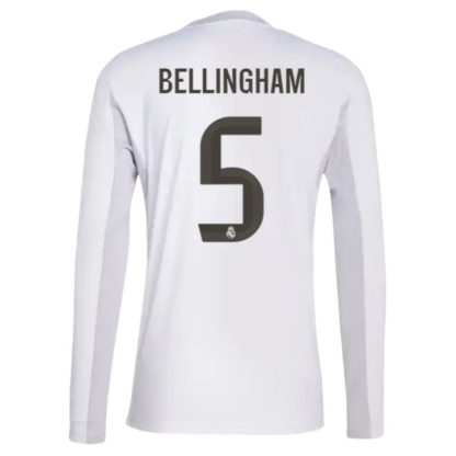 Real Madrid Herr Hemmatröja 2025/26 Jude Bellingham #5 Långärmad Billig Fotbollströja