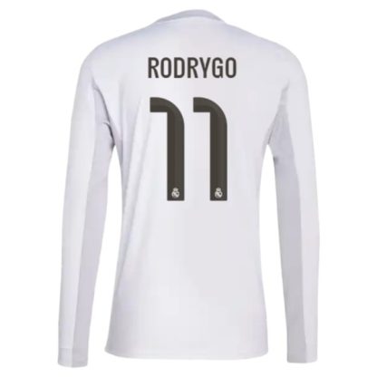 Real Madrid Herr Hemmatröja 2025/26 Rodrygo #11 Långärmad Billig Fotbollströja