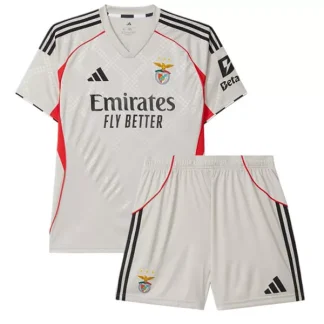 SL Benfica Barn Bortatröja 2025/26 Kortärmad Fotbollsställ med Shorts