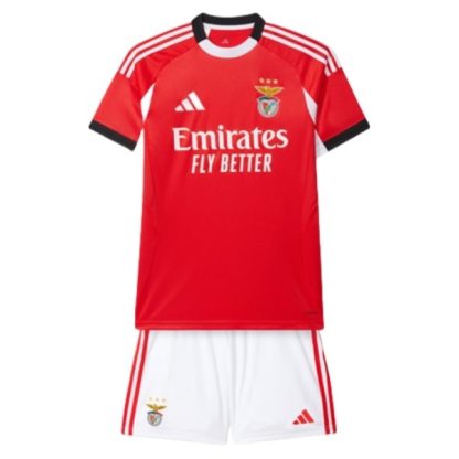 SL Benfica Barn Hemmatröja 2025/26 Fotbollsställ med Shorts