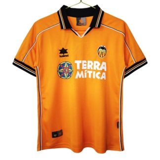 Valencia CF Herr Bortatröja Retro 1999-2000 Kortärmad Billig Fotbollströja