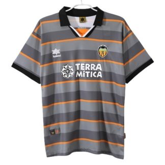Valencia CF Herr Tredjetröja Retro 1999-2000 Kortärmad Billig Fotbollströja