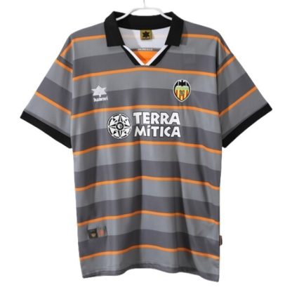 Valencia CF Herr Tredjetröja Retro 1999-2000 Kortärmad Billig Fotbollströja