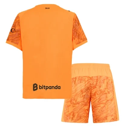 AC Milan Barn Målvakt Bortatröja 2025/26 Orange Fotbollsställ med Shorts-1