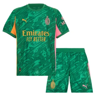 AC Milan Barn Målvakt Tredjetröja 2025/26 Grön Fotbollsställ med Shorts