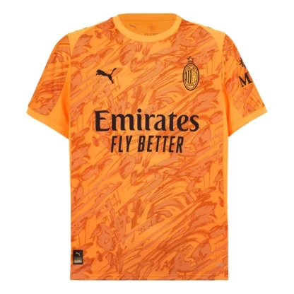 AC Milan Herr Målvakt Bortatröja 2025/26 Mike Maignan 16 Orange Kortärmad Fotbollströja-1