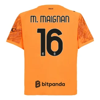 AC Milan Herr Målvakt Bortatröja 2025/26 Mike Maignan 16 Orange Kortärmad Fotbollströja