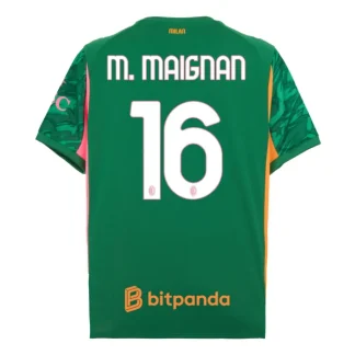 AC Milan Herr Målvakt Tredjetröja 2025/26 Grön Mike Maignan 16 Kortärmad Billig Fotbollströja